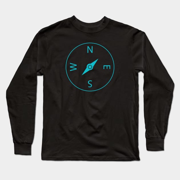 Compass Icon Long Sleeve T-Shirt by THP Creative